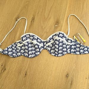 NWT Roller Rabbit Bikini Top size XL